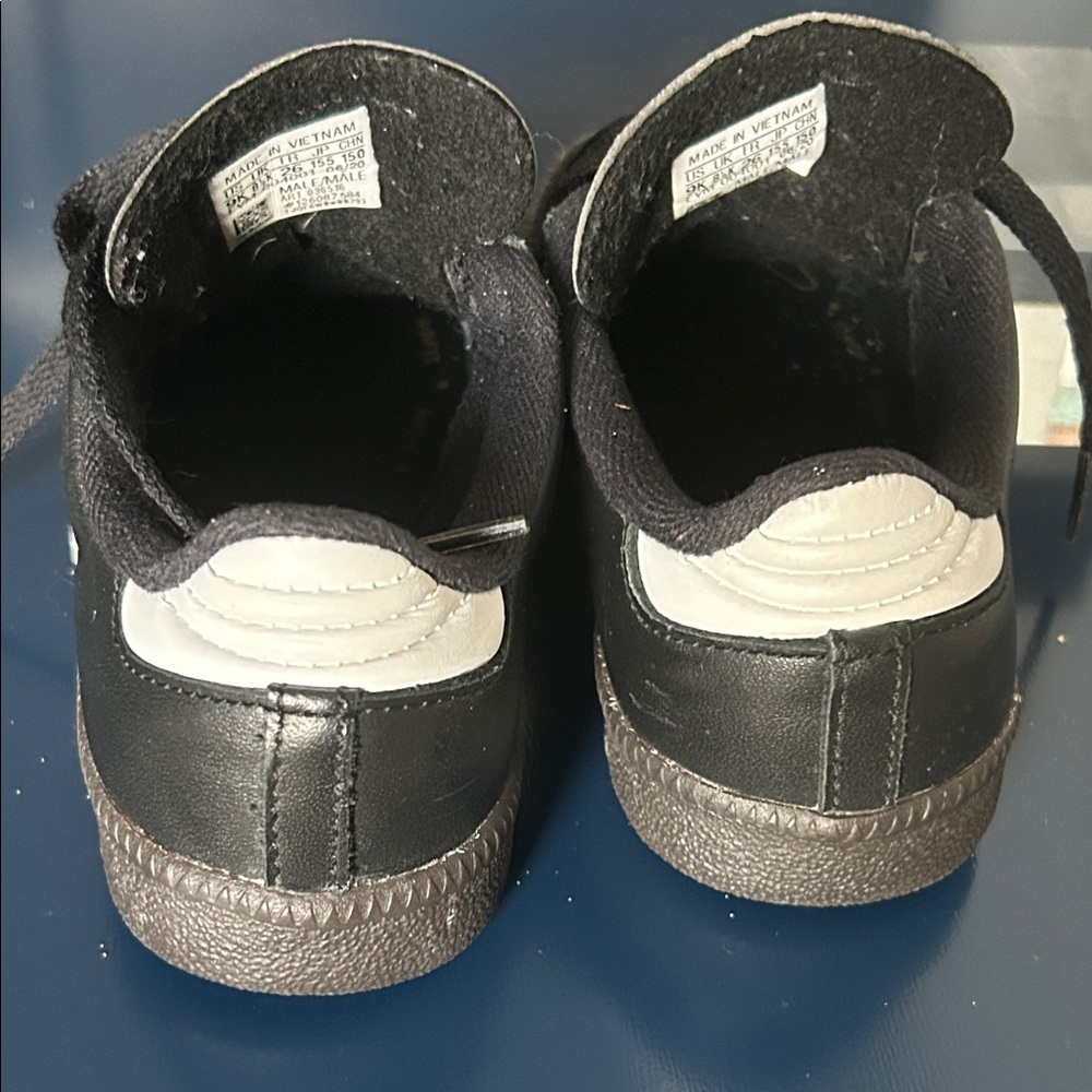 Adidas Kids Samba Black and White Athletic Play Time Sneakers - Picture 5 of 8